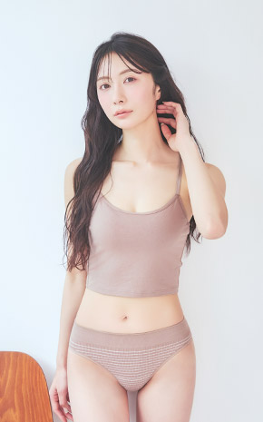 Front Hook 브라탑 노와이어 초모리 브라 SET