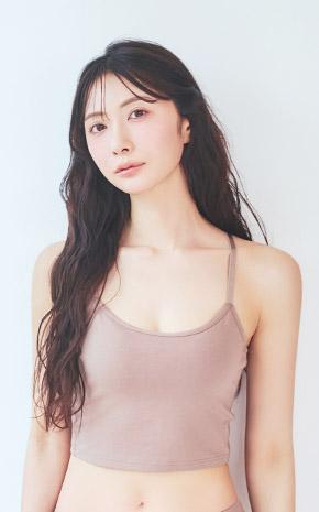Front Hook 브라탑 노와이어 초모리 브라