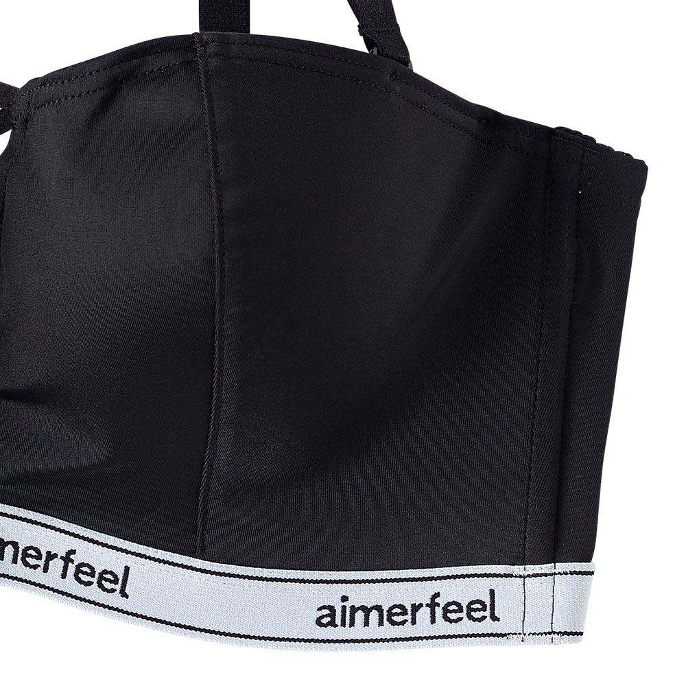 Strapless aimerfeel 하프컵 초모리 브라