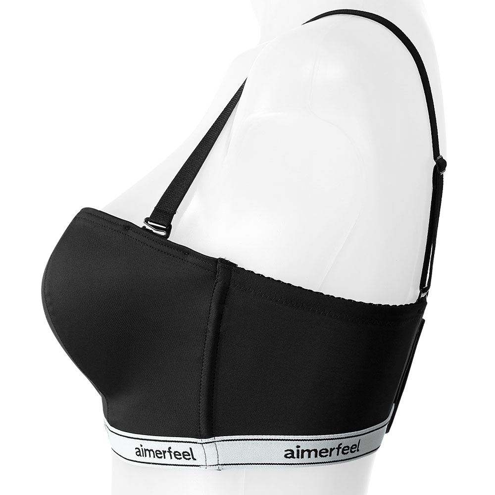 Strapless aimerfeel 하프컵 초모리 브라