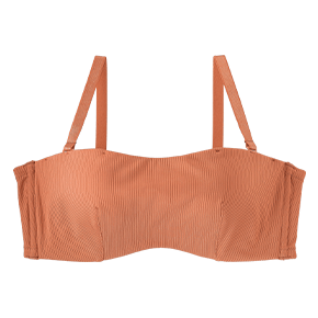 Strapless 리브 하프컵 초모리 브라