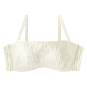 Strapless 리브 하프컵 초모리 브라