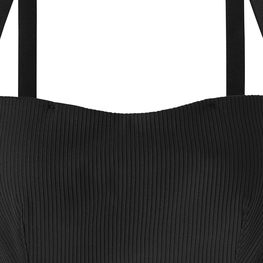 Strapless 리브 하프컵 초모리 브라