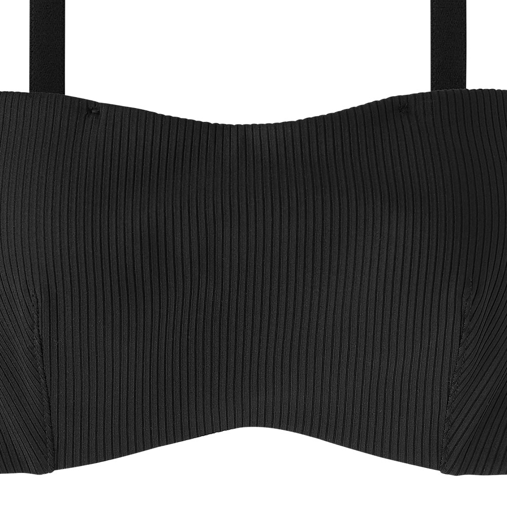 Strapless 리브 하프컵 초모리 브라