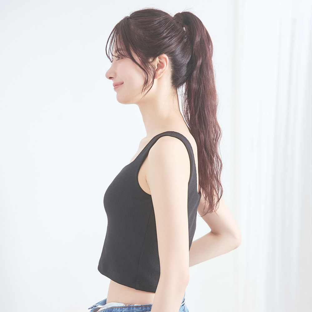코튼 와플 노와이어 브라탑