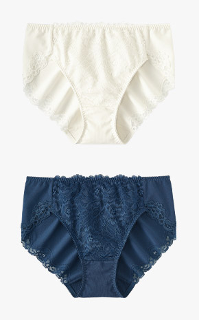 레이스 하이웨이스트 삼각팬티