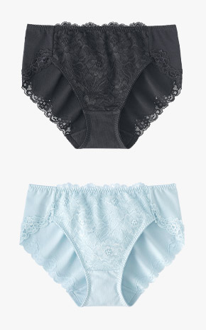 레이스 하이웨이스트 삼각팬티