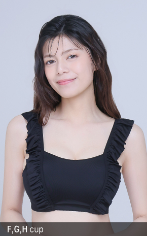 글래머 슬림핏 프릴 노와이어 브라