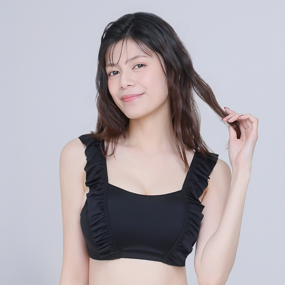 글래머 슬림핏 프릴 노와이어 브라