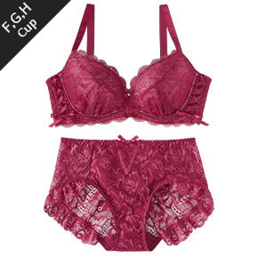 글래머 사이드 레이스업 와키다카 브라 SET