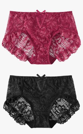 레이스업 프릴 삼각팬티