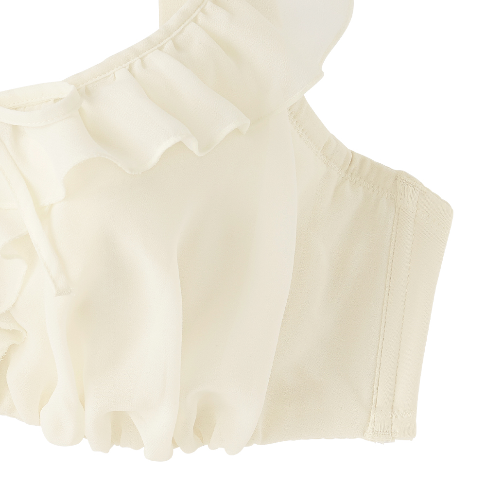 글래머 쉬폰 프릴 와키다카 브라