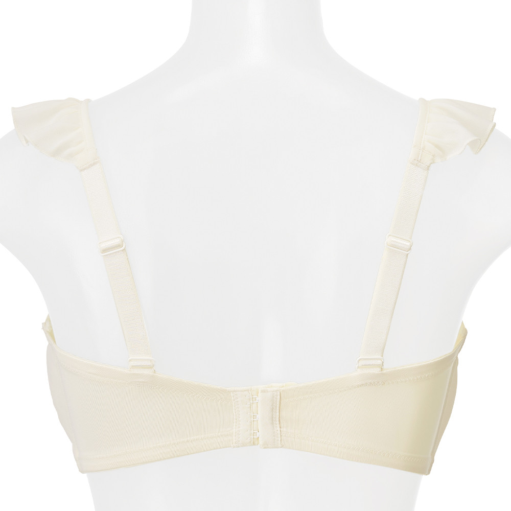 글래머 쉬폰 프릴 와키다카 브라