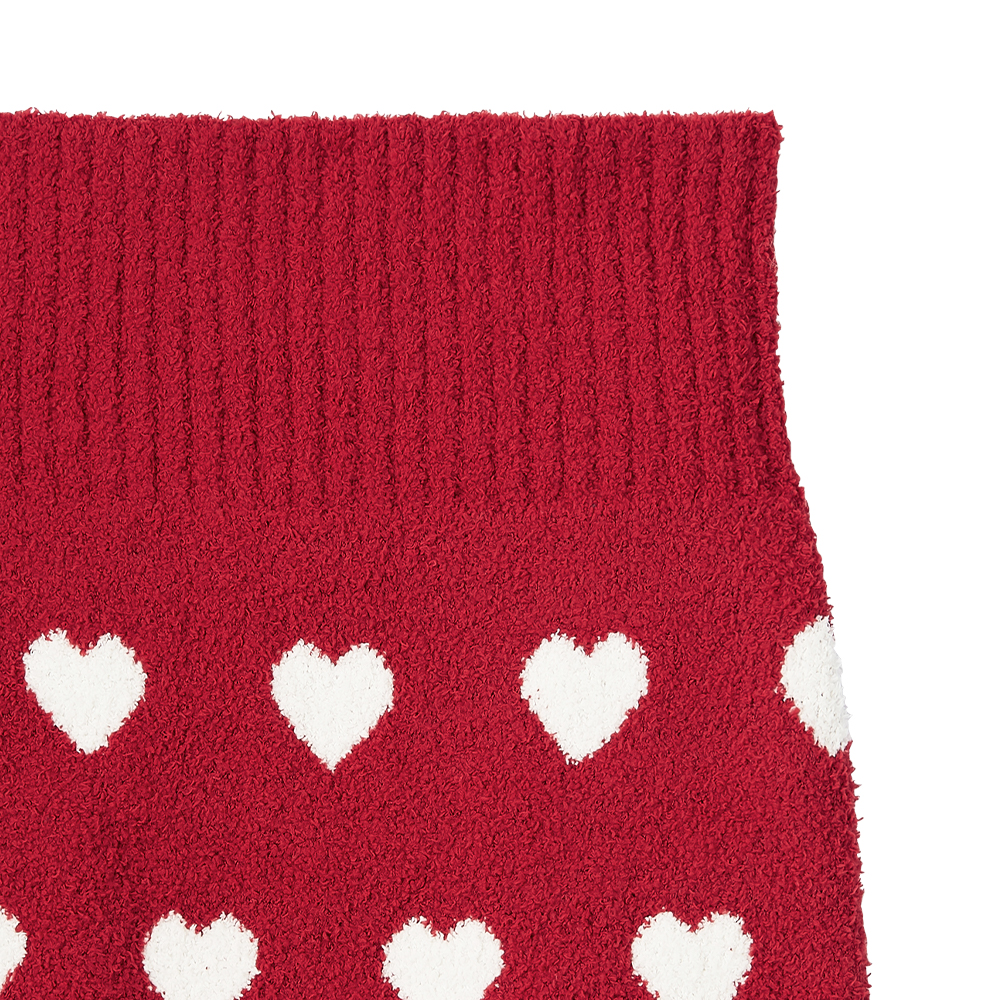 하트 패턴 니트 하라마키 팬츠