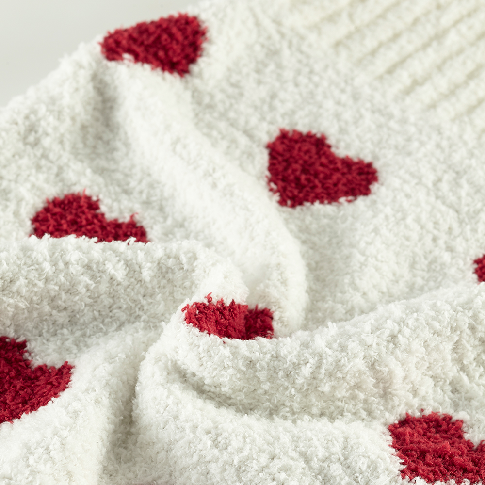 하트 패턴 니트 하라마키 팬츠