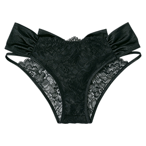 백 새틴 섹시 리본 하프백 팬티