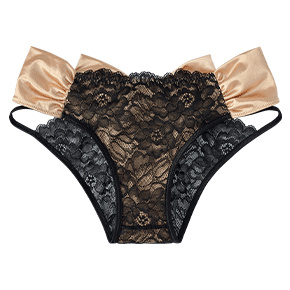 백 새틴 섹시 리본 하프백 팬티