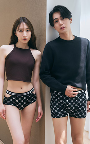 a로고 모노그램 사각팬티