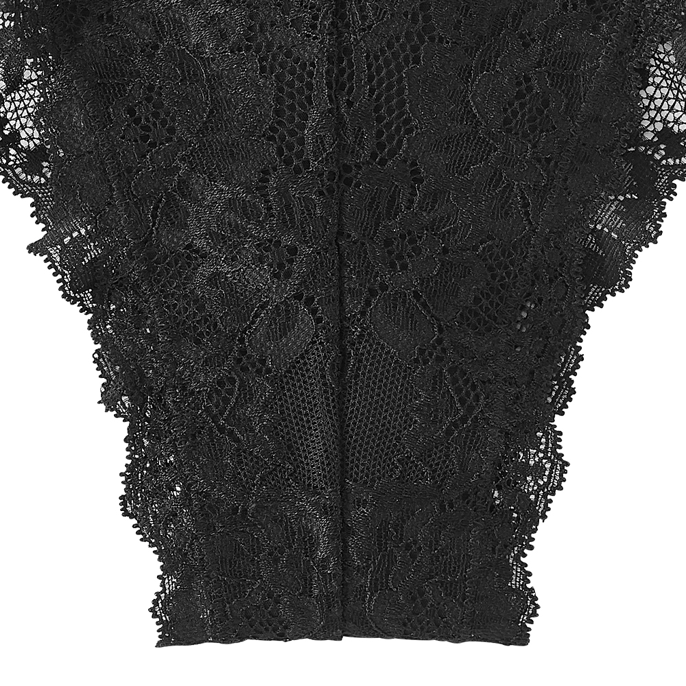 크로스 레이스 리본 하프백 팬티