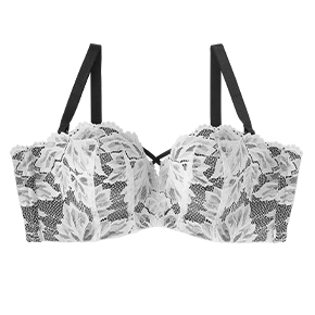 Strapless Lace Cross 하프컵 초모리 브라