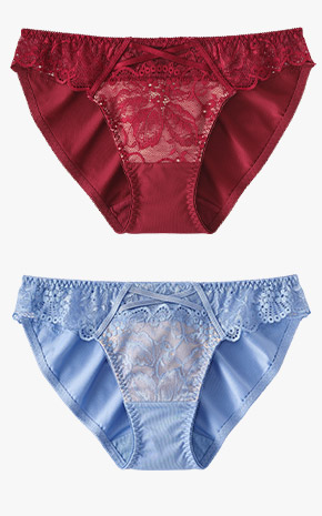 스트레치 플라워 레이스 삼각팬티