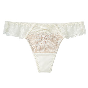 스트레치 플라워 레이스 T팬티