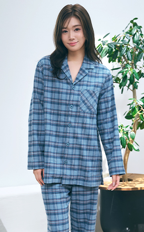넬 셔츠 파자마 세트
