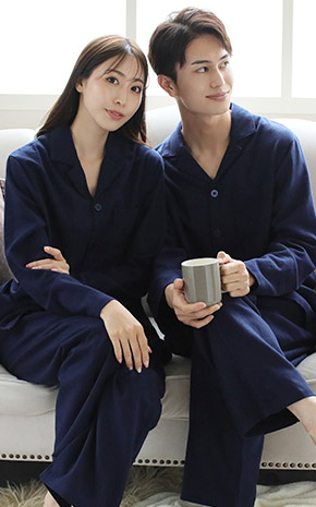 넬 셔츠 파자마 세트